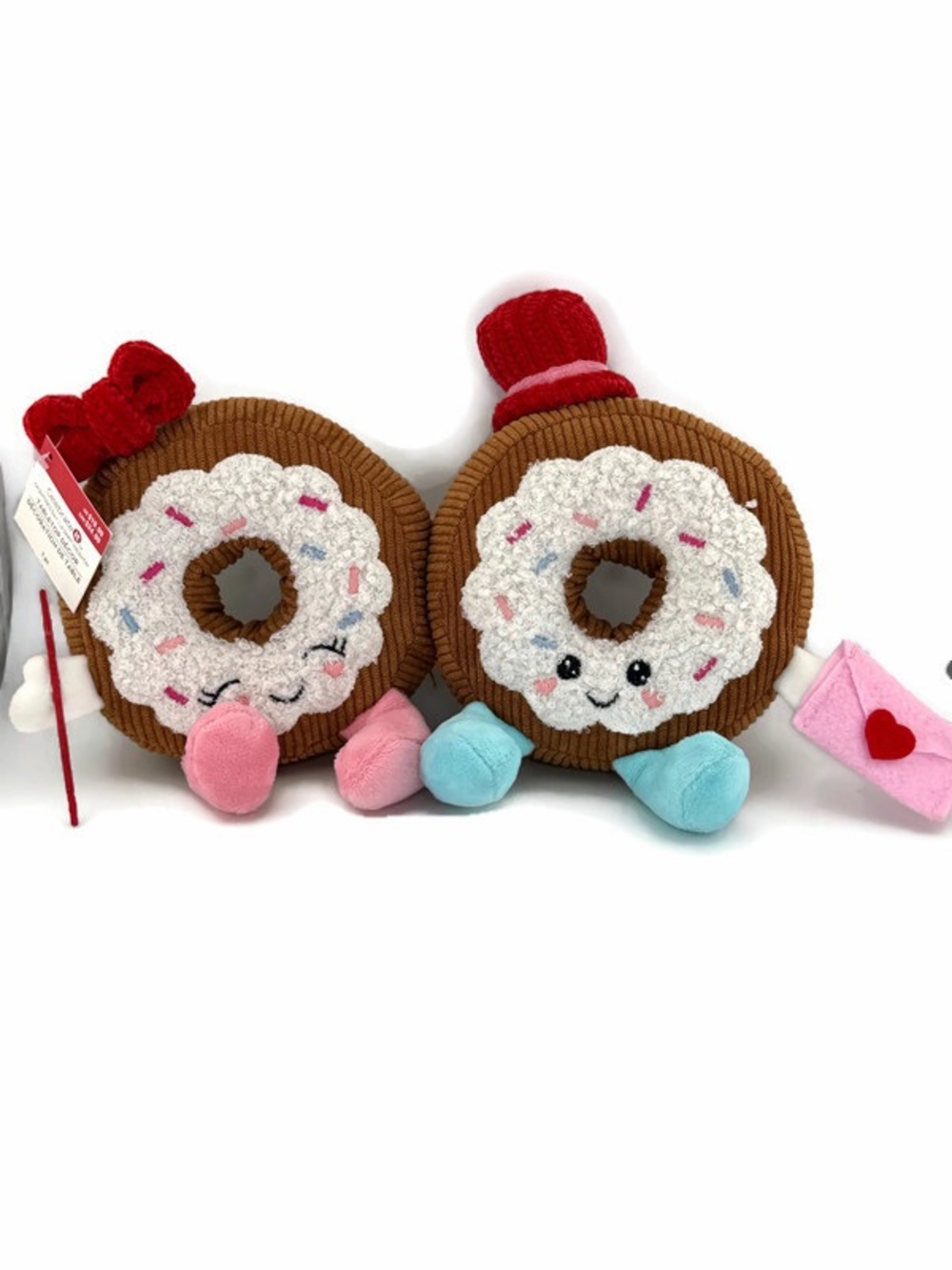 Celebrate It Plush Donut Pair with Pink & Blue Accents